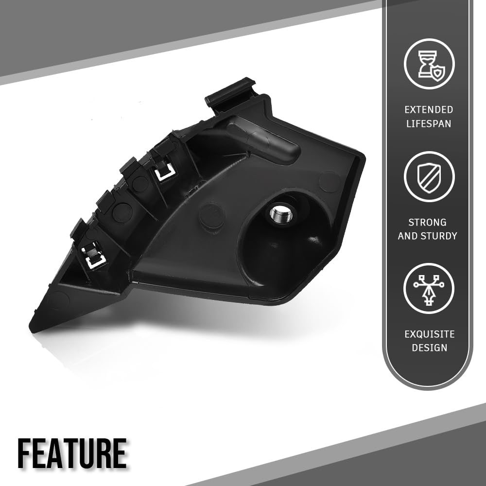 G-PLUS Bumper Bracket Front Passenger Right Side Compatible with Tesla Model X 90D 2016-2017, Fit Model X (submodel: 100D, 75D, P100D) 2018 104709300H Black
