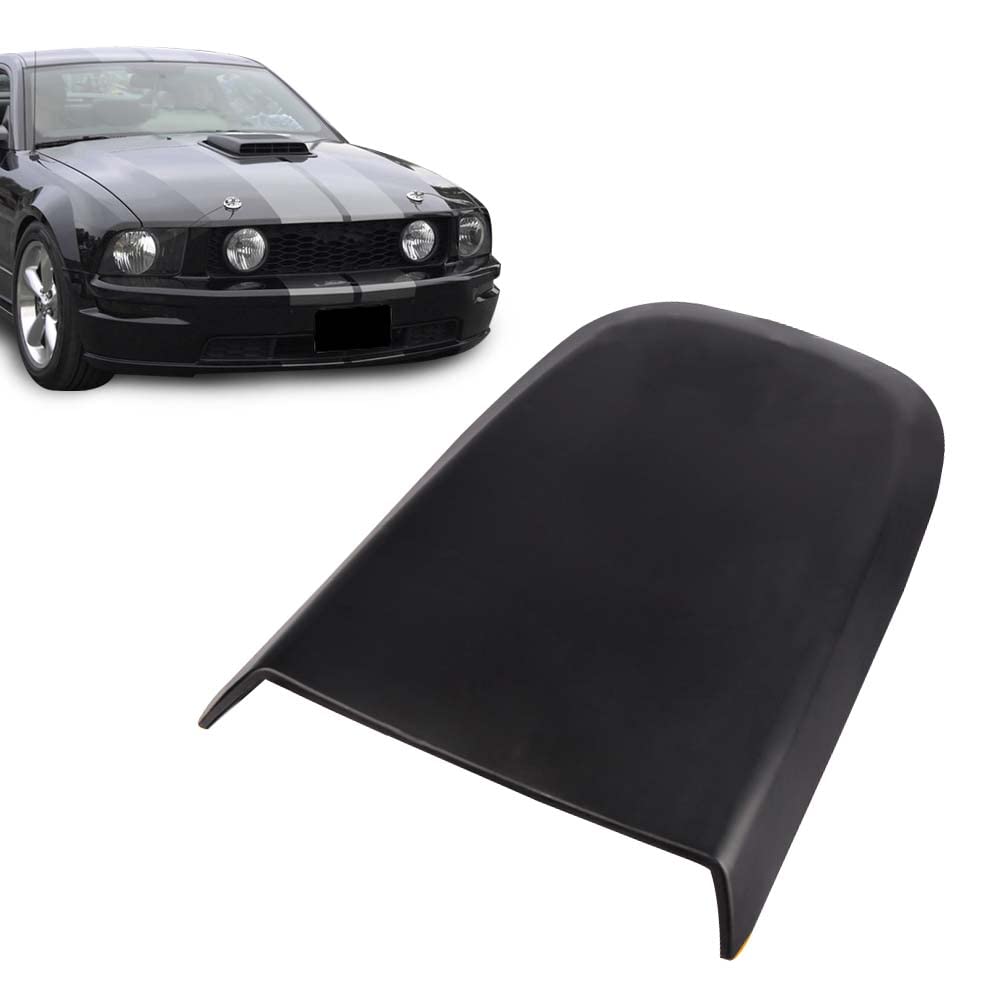 G-PLUS Front Air Vent Hood Scoops Compatible with Ford Mustang GT V8 2005 2006 2007 2008 2009 Racing Style, Black