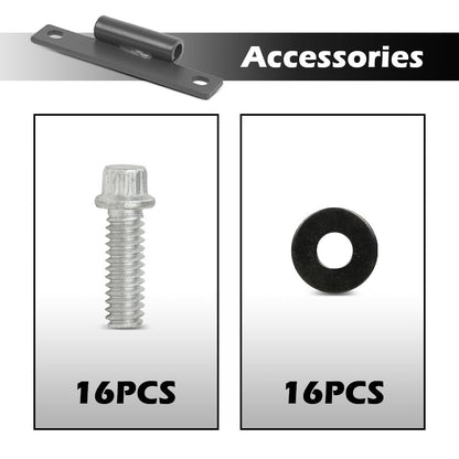 G-PLUS Body Side Door Hinge (8 Pack with 16pcs Screws) Compatible with M998 Humvee HMMWV 12338650 12340352-1 MS27183-10