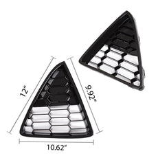 G-PLUS Front Bumper Grille 3PCS for Ford Focus S SE 2012-2014 Honeycomb Mesh Side View