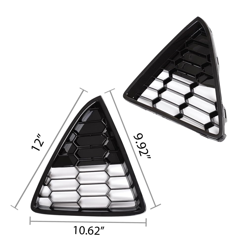 G-PLUS Front Bumper Lower Grill 3pcs Compatible with Ford Focus S/SE 2012-2014 Honeycomb Mesh Front Bumper Grille