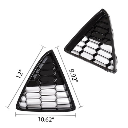 G-PLUS Front Bumper Lower Grill 3pcs Compatible with Ford Focus S/SE 2012-2014 Honeycomb Mesh Front Bumper Grille