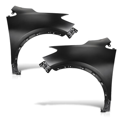 G-PLUS Front Left+Right Fender Primed Steel Compatible with Buick Encore (submodel: Base, Convenience, Leather, Premium) 2013-2016 without Turn Signal Light Hole 95031571, 95031570 Black