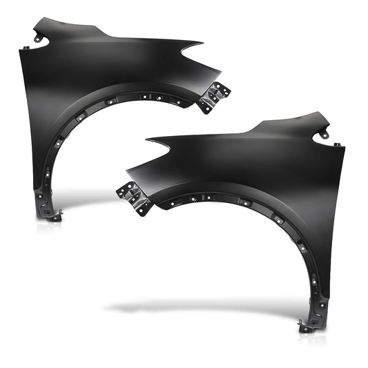 G-PLUS Front Left+Right Fender Primed Steel Compatible with Buick Encore (submodel: Base, Convenience, Leather, Premium) 2013-2016 without Turn Signal Light Hole 95031571, 95031570 Black