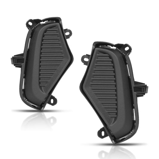 G-PLUS Front Bumper Fog Light Lamp Cover Pair Compatible with Toyota Rav4 2019-2022 TO1038225, TO1039225, 521270R150, 521280R150, 52127-0R150, 52128-0R150 Black