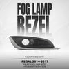 G-PLUS Fog Lamp Bezel Insert Front Right Passenger Side Compatible with Buick Regal 2014 2015 2016 2017 23142358, GM1039275 Chrome Black