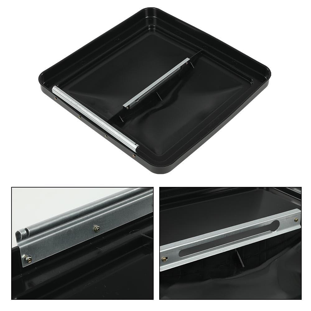 G-PLUS 14" x 14" Replacement Roof Vent Cover Camper RV Trailer Fit for Ventline pre-2008 and Elixir Style Pin 1994 and Newer Black 3pcs Accessories is not assembled
