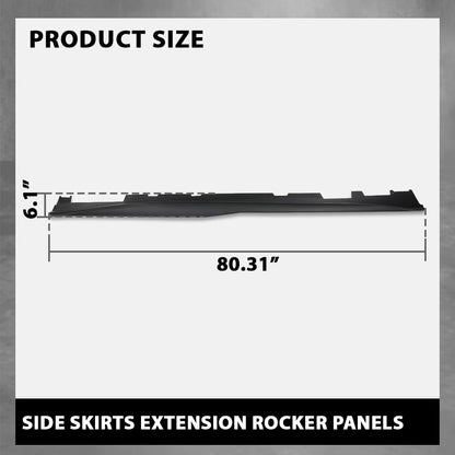 G-PLUS Side Skirts Extension Rocker Panels Compatible with Chevy Camaro RS & SS 2016-2022,Not Fit Real ZL1 Models