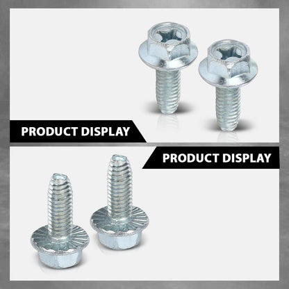 G-PLUS 100 License Plate Screws Compatible with Most Vehicles,#14x 3/4" (#1620), Hex/Phillips/Flat