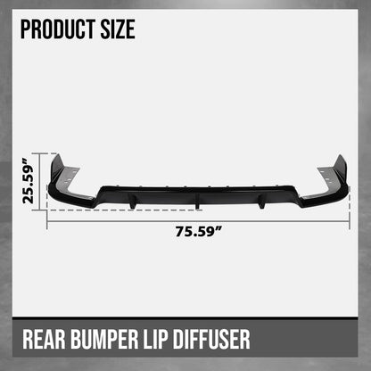 G-PLUS Rear Diffuser Compatible with BMW G05 X5 LCI M Sport Package Only 2019 2020 2021 2022 2023 2024 2025, Not Fit M Competition Rear Bumper Lip Diffuser Glossy Black