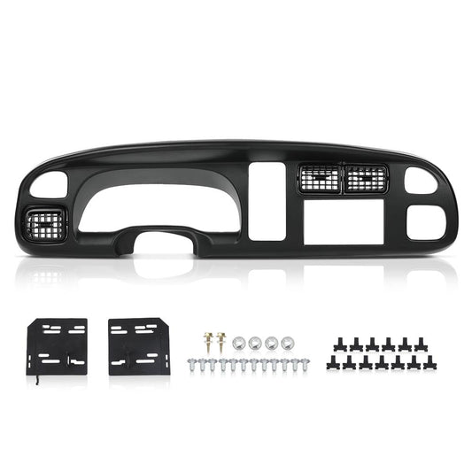 G-PLUS Dash Board Bezel Cover Double Din Compatible with Dodge Ram 1500 1998-2001/ Ram 2500 3500 1998-2002 Instrument Panel Cover w/Vent (Clips Included)