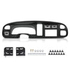 G-PLUS Dash Board Radio Bezel Double Din w/Vents Compatible with Dodge Ram 1500 1998-2001/ Ram 2500 3500 1998-2002 Matte Black Plastic