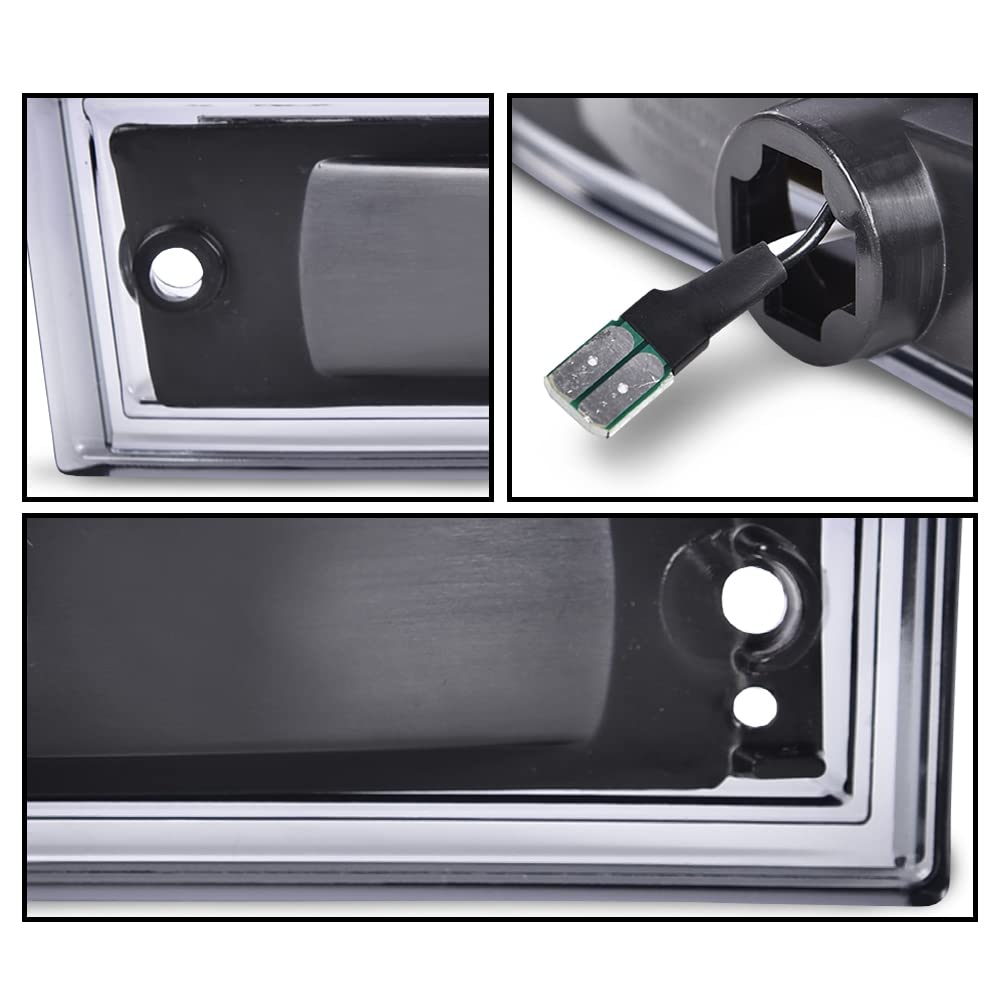 G-PLUS Smoke Lens Amber LED Front Side Marker Light Compatible with 81-91 Chevy C10 C20 C30 GMC GM2550115, GM2551107