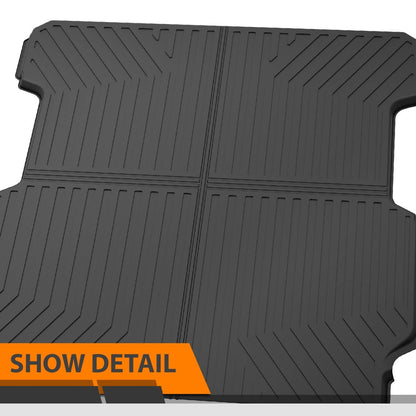 G-PLUS Truck Bed Mat Compatible with Honda Ridgeline 2017 2018 2019 2020 2021 2022 2023 2024 with 5.3FT (64.0 in) Bed Mat, All Weather Protection TPE Heavy Cargo Liner, Black