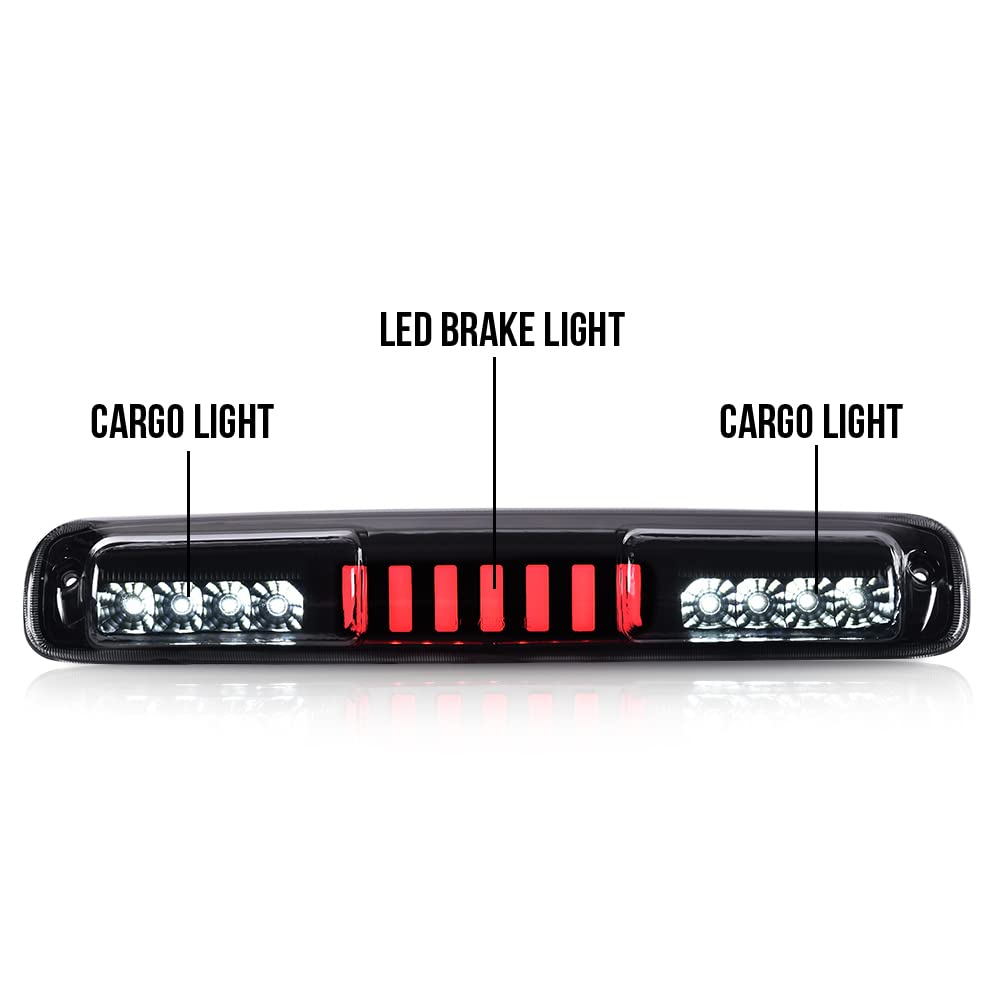 G-PLUS LED 3rd Third Tail High Mount Stop Type I Brake Lamp Compatible with 2007 Chevy Silverado/GMC Sierra 1500 2500 3500 & HD Models Classic 5978318 16525205