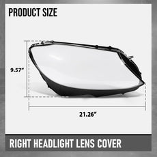 G-PLUS Headlight Lens Cover for Benz C-Class W205 2015-2017 Right Clear Side View