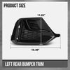 G-PLUS Bumper Trim Rear Left Side Compatible with Honda Civic 2020 2021 HO1138106, HO1138106C Glossy Black