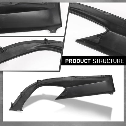 G-PLUS Lower Valance Rear Driver Side Cover Bumper End Compatible with LX RX350 (submodel: Base, F Sport) 2016-2019, Fit LX RX350L Base 2018-2019 521780E010, LX1195106 Black Plastic