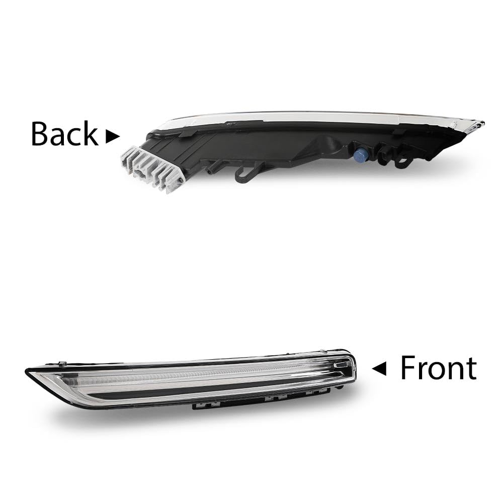 G-PLUS Pair LED Fog Lamps DRL Daytime Running Lights, Compatible with Porsche Cayenne 958 2015-2017, LH Driver RH Passenger 2PCS, 95863118130, 95863118230