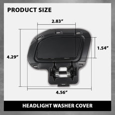 G-PLUS Headlight Washer Cover Pair Compatible with Range Rover Evoque 2012-2017 Side View