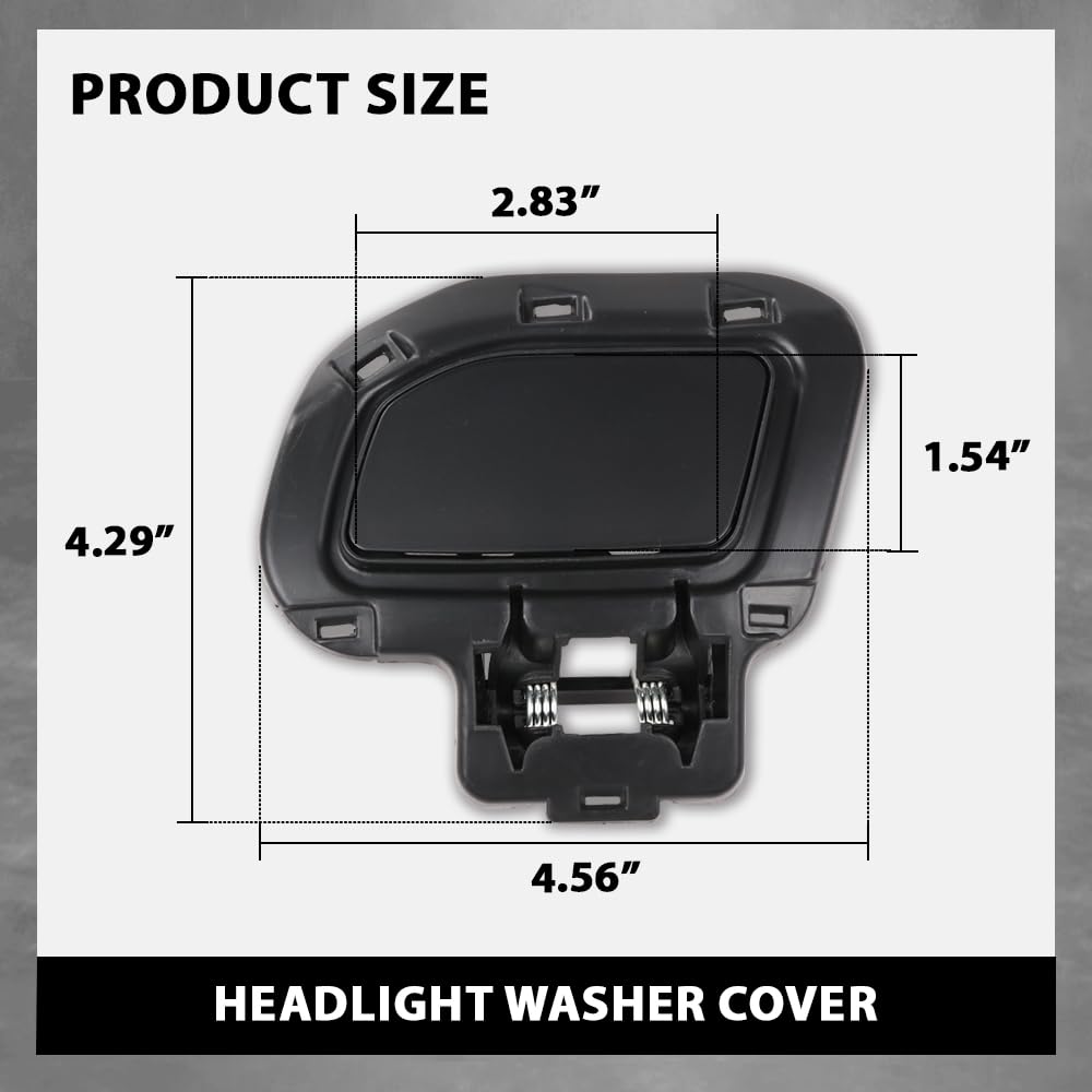 G-PLUS HeadLight Washer Cover Powerwash Cap 1 Pair LH+RH Compatible with Range Rover Evoque 2012-2017