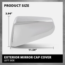 G-PLUS Mirror Cover for Chevy Equinox GMC Terrain 2018-2021 Left Chrome Additional Angle