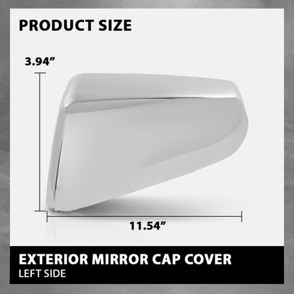 G-PLUS Exterior Mirror Cover Cap Left Driver Side Compatible with Chevy Equinox GMC Terrain 2018-2021 Chrome