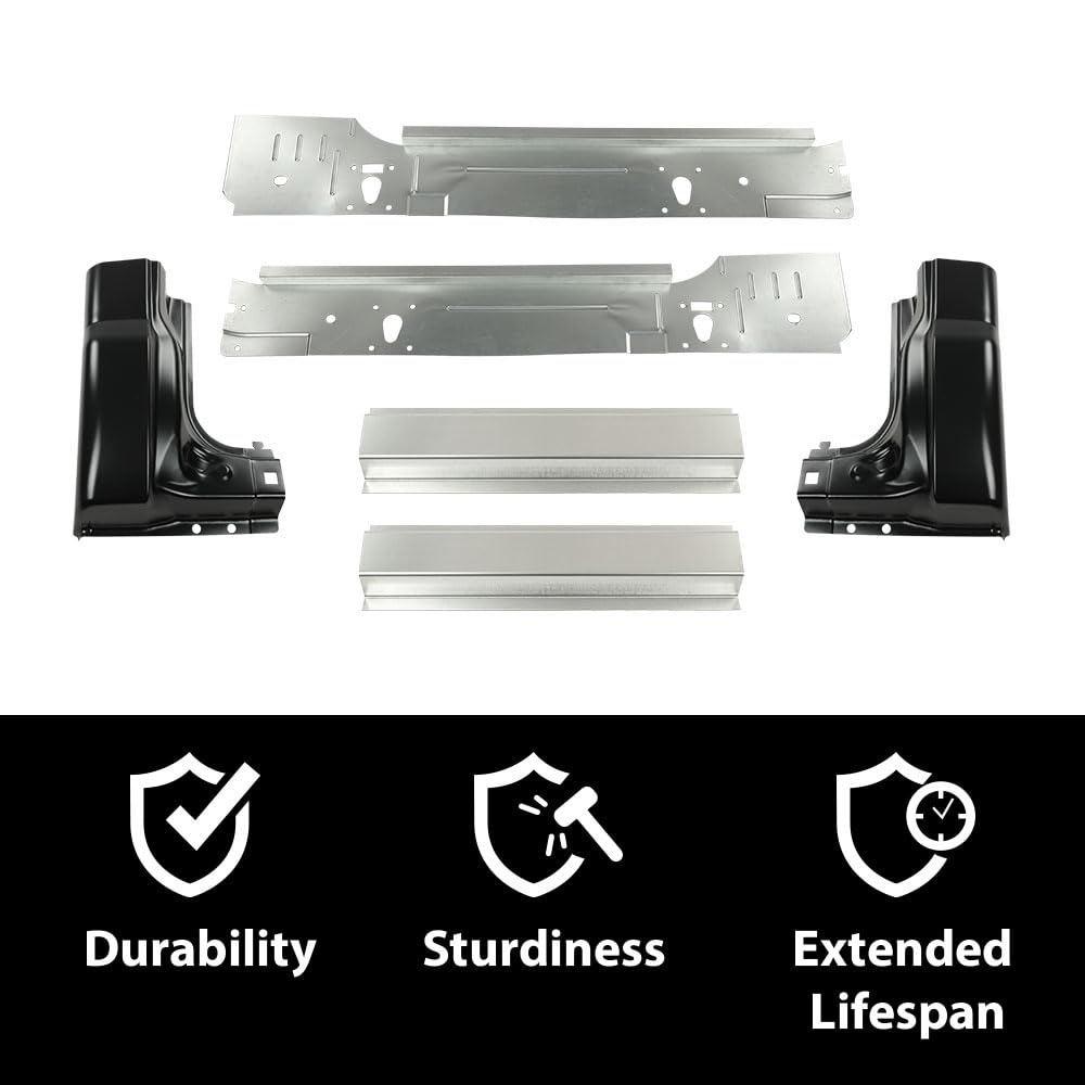 G-PLUS 6 PCS Rocker Panel Inner & Cab Kit Compatible with Ford F250 F350 F450 Super Duty 2 Door Regular Cab 1999-2016,Compatible with Regular Cabs Only/Not Fit Extended Cabs or Crew Cabs