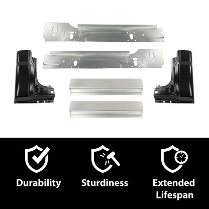G-PLUS 6 PCS Rocker Panel Inner & Cab Kit Compatible with Ford F250 F350 F450 Super Duty 2 Door Regular Cab 1999-2016,Compatible with Regular Cabs Only/Not Fit Extended Cabs or Crew Cabs