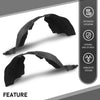 G-PLUS Fender Liner Inner Set Front Compatible with Cadillac XT5 2017-2023 GM1248276, GM1249276, 23395492, 23395493, 84088100, 84182806, 84182807 Black