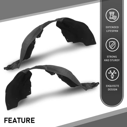 G-PLUS Fender Liner Inner Set Front Compatible with Cadillac XT5 2017-2023 GM1248276, GM1249276, 23395492, 23395493, 84088100, 84182806, 84182807 Black