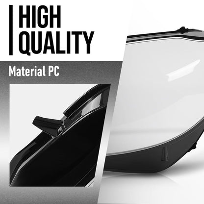 G-PLUS Headlight Lens Cover Compatible with Benz C-Class W205 C43 AMG 2019 2020 Left Side Front Headlamp Lens Cover Clear