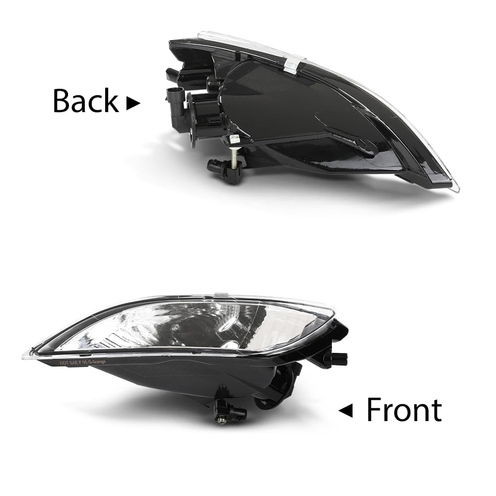 G-PLUS Pair Front Bumper Fog Light Driving Lamp Halogen Compatible with Toyota Sienna 2006 2007 2008 2009 2010 81220AE020, 81210AE020, TO2592122, TO2593122 Clear