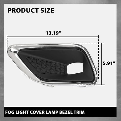 G-PLUS Front Bumper Fog Light Lamp Covers Bezel Chrome Compatible with Jeep Cherokee 2019-2020