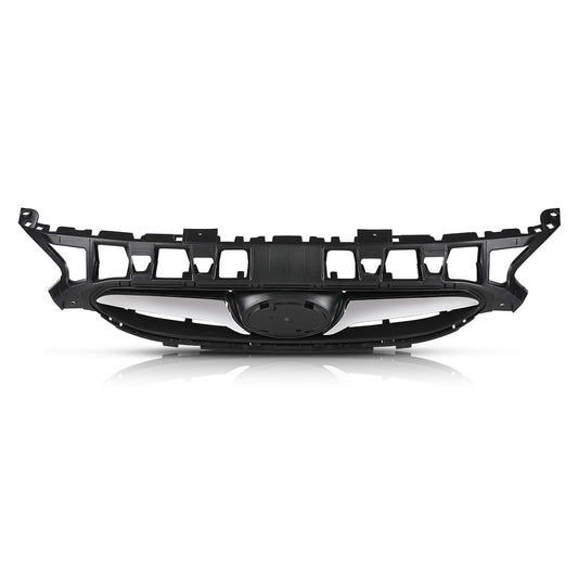 G-PLUS Front Bumper Upper Grille Grill Black Compatible with Hyundai Accent Sedan & Hatchback 2012-2014 Replacement for 863511R000, HY1200161