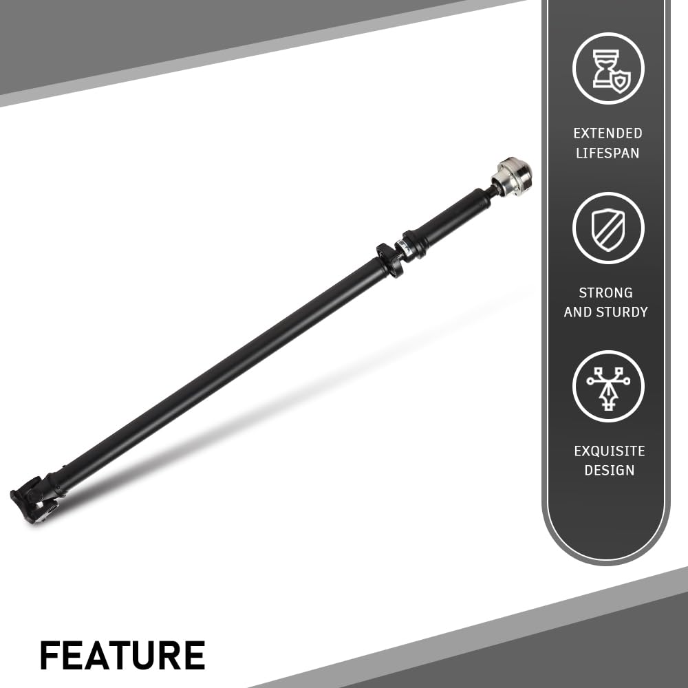 G-PLUS Rear Drive shaft Driveshaft Assembly Compatible with Ford Explorer Sport Trac 2007-2010 V6 4.0L, V8 4.6L Crew Cab Pickup 4WD Black