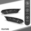 G-PLUS Front Bumper Support Bracket Set Compatible with Ford Escape 2020-2024 FO1042162, FO1043162, LJ6Z17C947A, LJ6Z17C946A Black 2PCS ASA