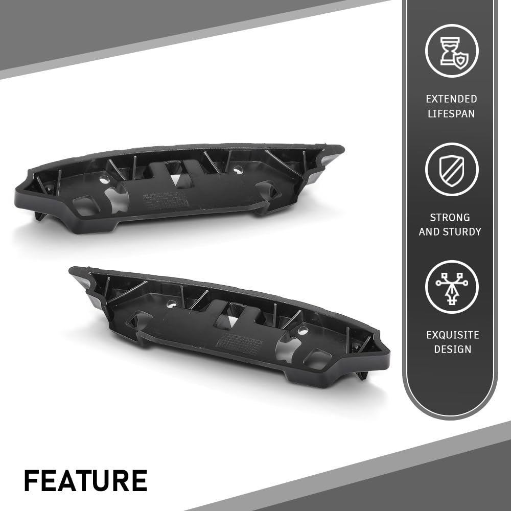 G-PLUS Front Bumper Support Bracket Set Compatible with Ford Escape 2020-2024 FO1042162, FO1043162, LJ6Z17C947A, LJ6Z17C946A Black 2PCS ASA