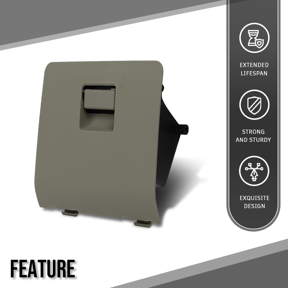 G-PLUS Center Glove Storage Box Cubby Compatible with Ford F250 F350 Super Duty 2005-2007 Light Gray
