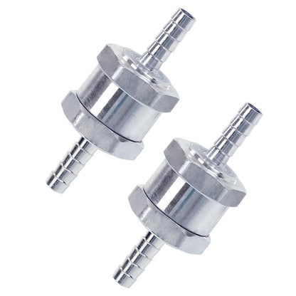 G-PLUS 2pcs 6MM Non-Return One Way 1/4 Inch Air Fuel Oil Check Valve Diesel Gas Fits for Carburettor and Low Pressure Fuel Systems