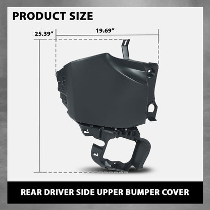 G-PLUS Rear Upper Bumper Cover Left Driver Side, Compatible with Jeep Renegade 2015-2023 6SC04TZZAA, 5VW88TZZAA