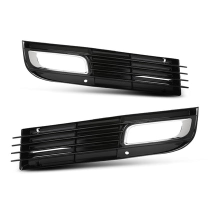 G-PLUS Front Bumper Fog Light Cover Grille Left & Right Compatible with Audi A8 D3 2008 2009 2010, Fit Audi A8 Quattro D3 2008-2010 4E0807680B, 4E0807679B Glossy Black