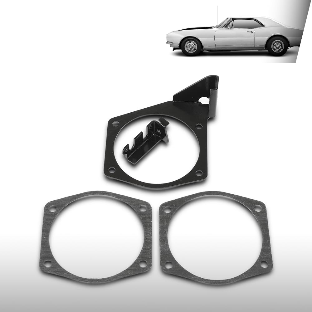 G-PLUS Throttle Body Cable Bracket Fit 92MM 102MM LSX LS LS1 LS3 LS6 LS7 4‑Bolts Drive‑By‑Cable Throttle Body Not Fit the Larger 105mm Intakes Black