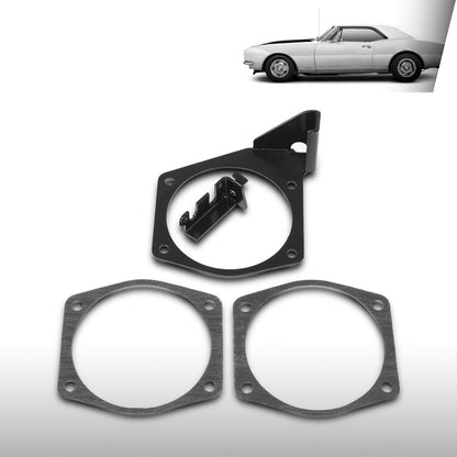 G-PLUS Throttle Body Cable Bracket Fit 92MM 102MM LSX LS LS1 LS3 LS6 LS7 4‑Bolts Drive‑By‑Cable Throttle Body Not Fit the Larger 105mm Intakes Black