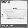 G-PLUS Headlight Lens Cover Compatible with BMW 7 Series G11 G12 2016-2019 63117408709, 63117408708 Left & Right Pair Front Headlamp Lens Cover Clear