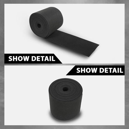 G-PLUS 12" x 75ft Boat Trailer Bunk Carpet, Outdoor Ribbed Marine Bunk Carpet Fit for Boat Trailer Runners Black