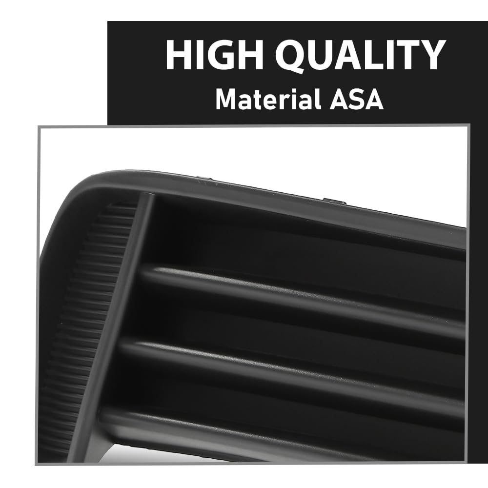G-PLUS Pair Front Lower Bumper Grilles Covers, Compatible with Audi A3 S3 2013-2017, Left Driver & Right Passenger Side 2PCS, 8V5807682, 8V5807681