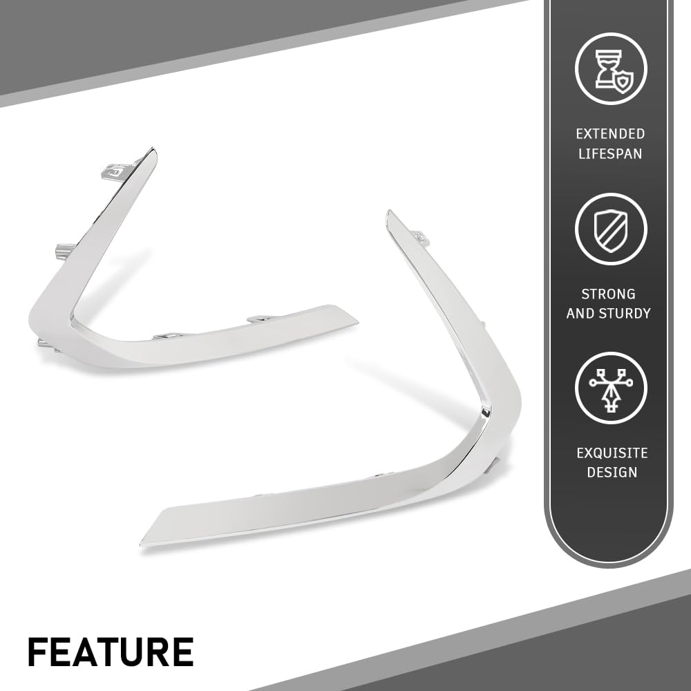 G-PLUS Front Bumper Moldings Right + Left 2pcs Compatible with Sonata 2020-2022 86595L0160