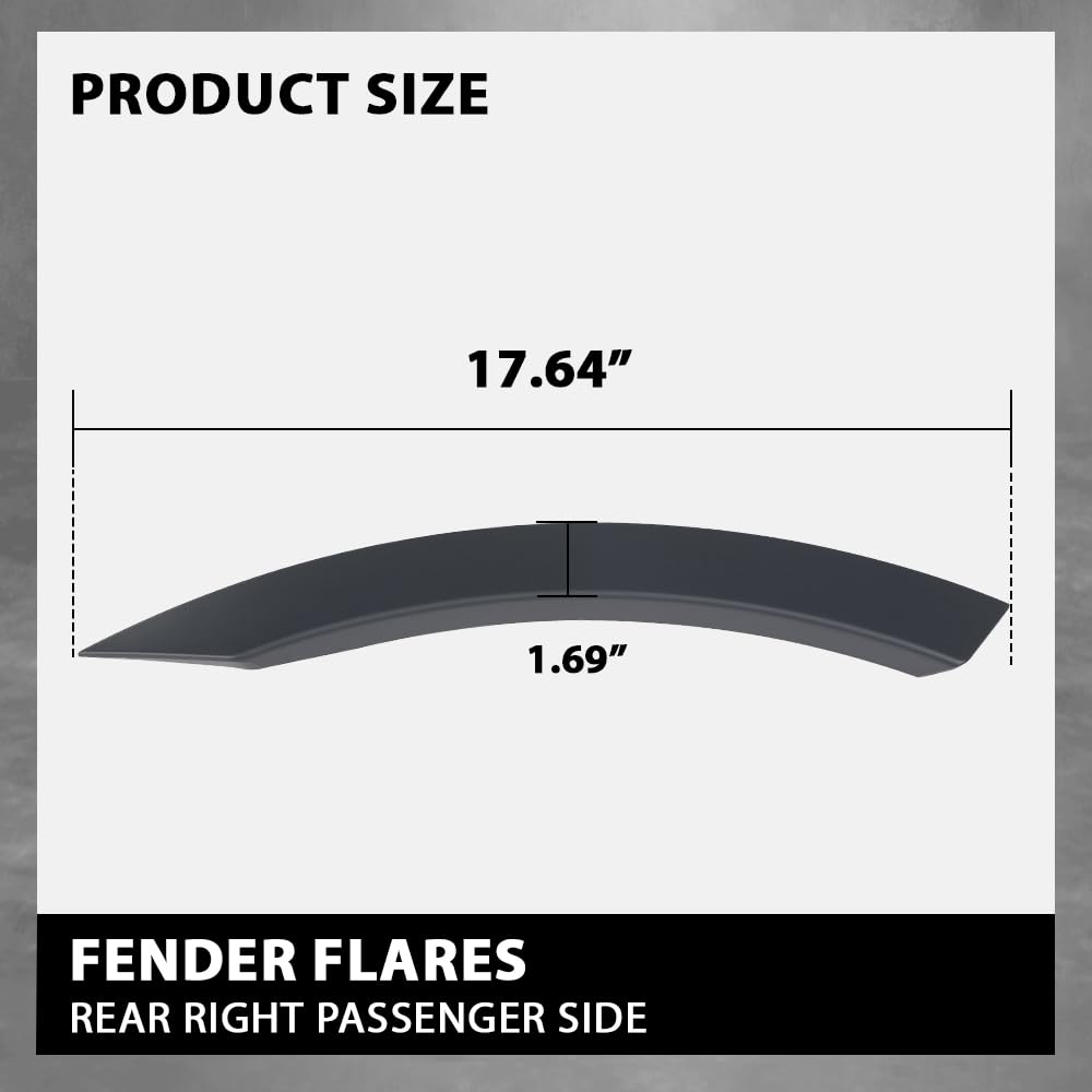 G-PLUS Rear Right Wheel Front Arch Door Molding Compatible with Land Rover Discovery 5 2017-2023 LR117003, LR117001