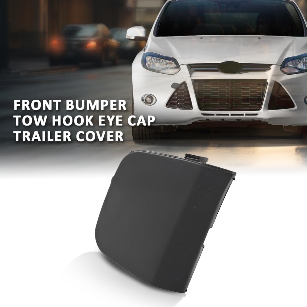 G-PLUS Front Bumper Tow Hook Eye Cap Trailer Cover, Compatible with Ford Focus MK3 2012-2014, BM5117A989